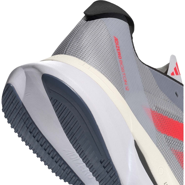 adidas adizero Boston 12 - Halo Silver/Solar Red/Dash Grey