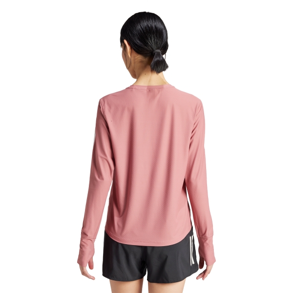 adidas Own The Run Long Sleeve Shirt - Preloved Crimson