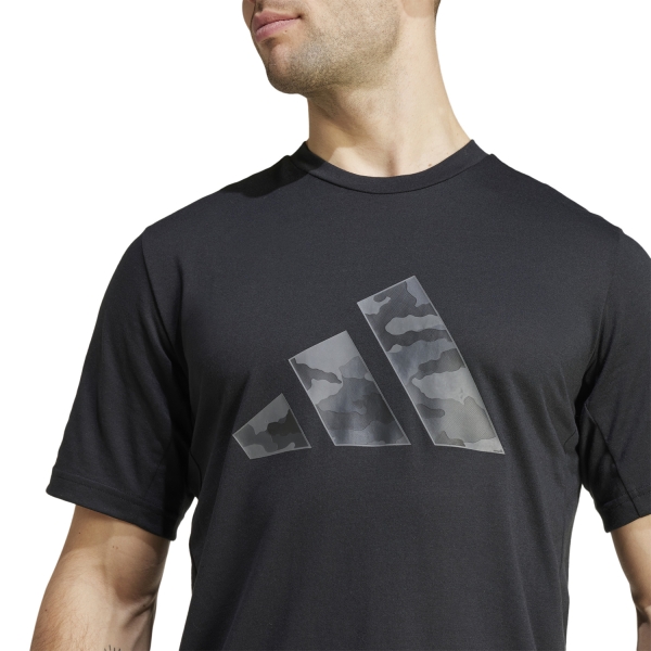 adidas Camo Big Logo T-Shirt - Black