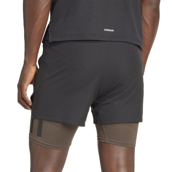 adidas Power 2 in 1 5in Shorts - Black/Carbon