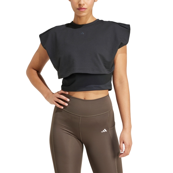 Maglietta Fitness e Training Donna adidas adidas Power Boxy Maglietta  Black  Black 