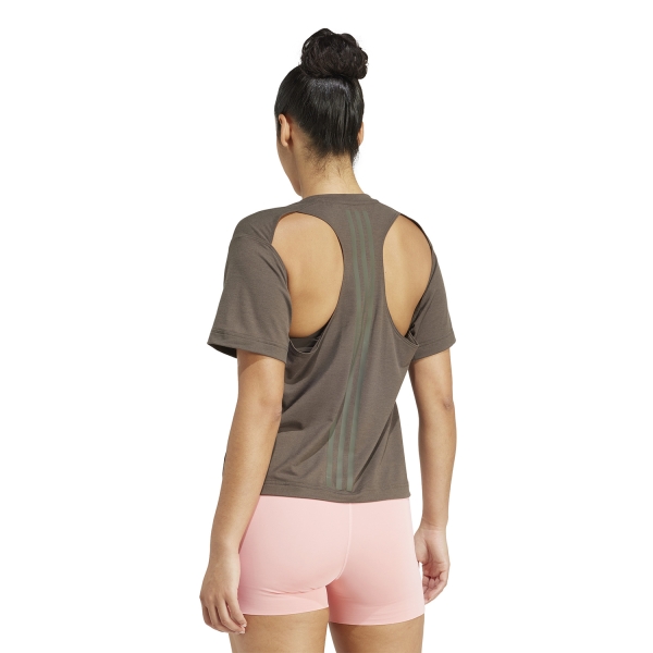 adidas Power Back 3 Stripes Camiseta - Shadow Olive