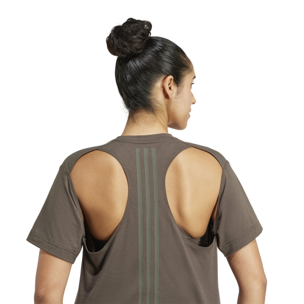 adidas Power Back 3 Stripes Camiseta - Shadow Olive