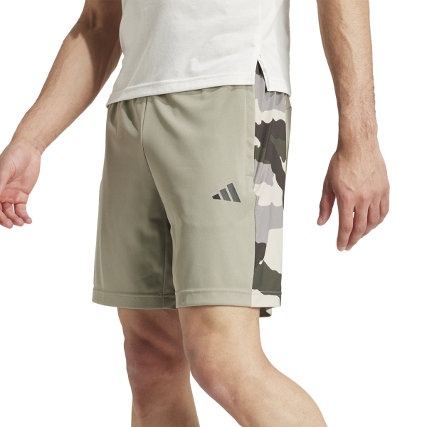 Pantaloncino Training Uomo adidas adidas Essentials Camo 7in Pantaloncini  Silver Pebble  Silver Pebble 