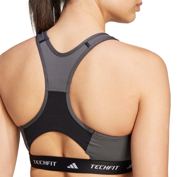 adidas TechFIT Logo Reggiseno Sportivo - Black
