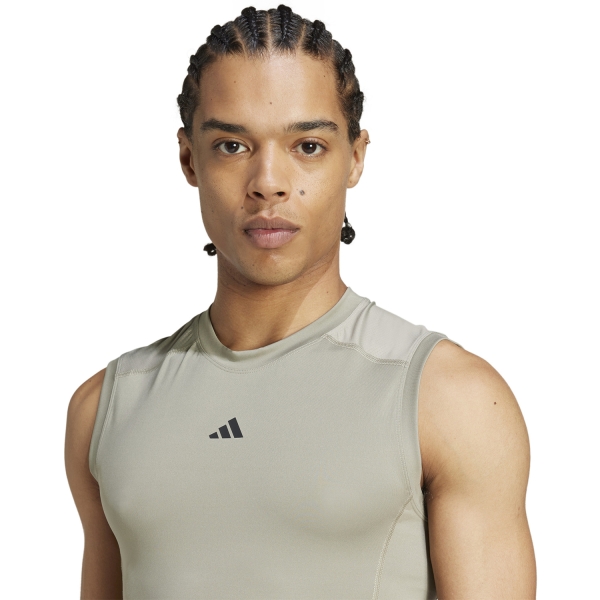 adidas TechFIT Top - Silver Pebble