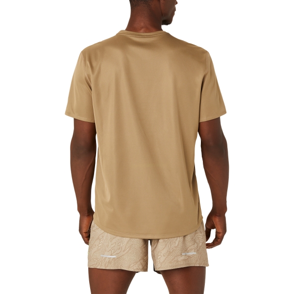 Asics Fujitrail Logo Camiseta - Pepper/Feather Grey/Oatmeal
