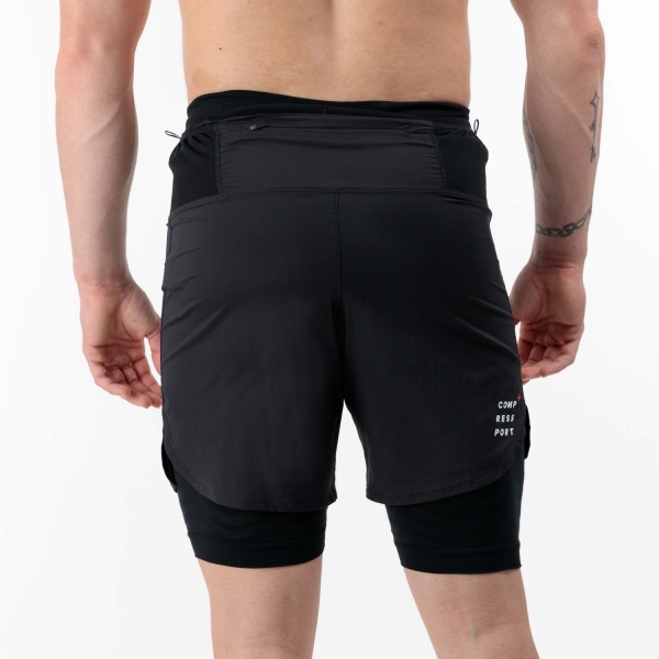 Compressport Trail Racing 2 in 1 6in Pantaloncini - Black