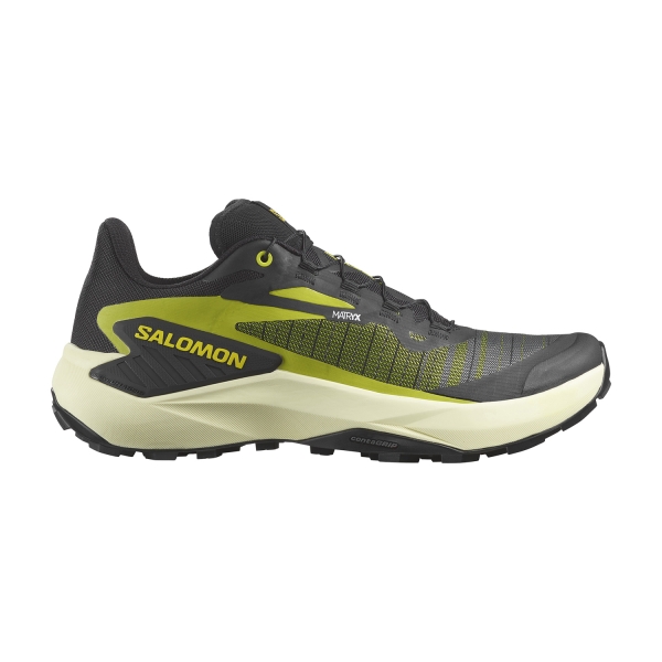 Men's Trail Running Shoes Salomon Genesis  Black/Sulphur Spring/Transparent Yellow L47443100