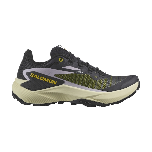 Women's Trail Running Shoes Salomon Genesis  Black/Sulphur Spring/Orchid Petal L47443700