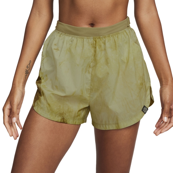 Pantaloncini Running Donna Nike DriFIT Repel 3in Pantaloncini  Neutral Olive/Luminous Green DX1021276