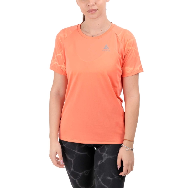 Camiseta Running Mujer Odlo Essential Print Camiseta  Living Coral 31540130875
