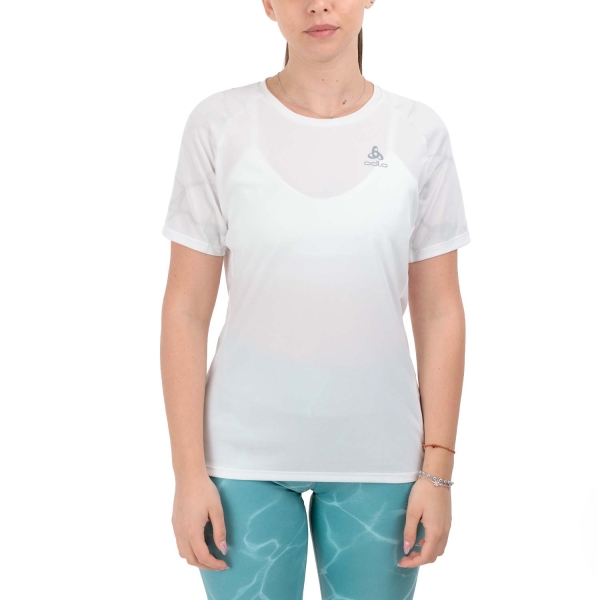 Women's Running T-Shirts Odlo Essential Print TShirt  White 31540110000