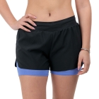 Odlo Zeroweight 2 in 1 3in Pantaloncini - Black/Persian Jewel