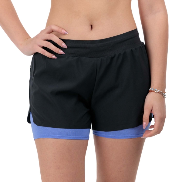 Pantalones cortos Running Mujer Odlo Zeroweight 2 in 1 3in Shorts  Black/Persian Jewel 32256160301