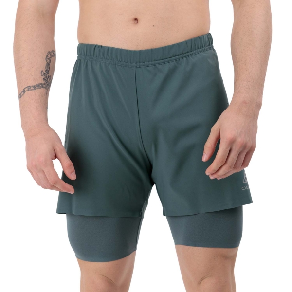 Pantalone cortos Running Hombre Odlo Odlo Zeroweight 2 In 1 5in Shorts  Dark Slate  Dark Slate 