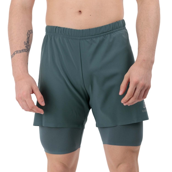 Men's Running Shorts Odlo Zeroweight 2 In 1 5in Shorts  Dark Slate 32256210612