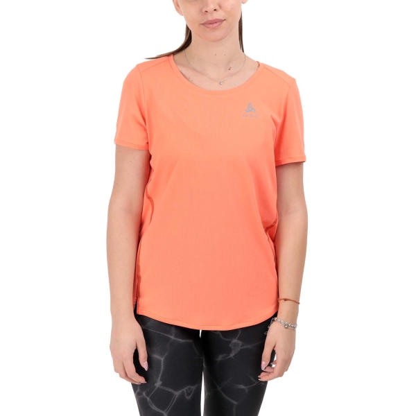 Women's Running T-Shirts Odlo Zeroweight Chill Tec TShirt  Living Coral 31387130875