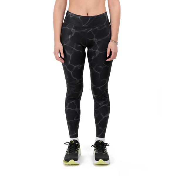 Women's Running Tights Odlo Zeroweight Print Tights  Black 32384115000