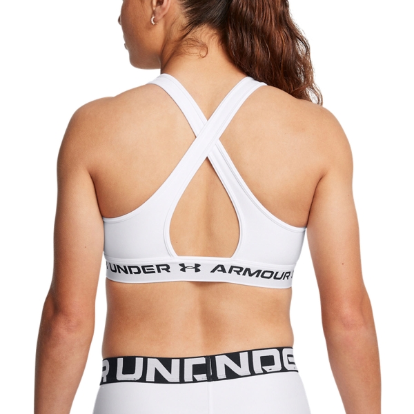 Under Armour Crossback Mid Reggiseno Sportivo - White