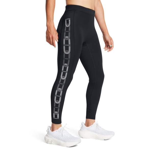 Tights Running Donna Under Armour Under Armour Run Anywhere Tights  Black/Tetra Gray  Black/Tetra Gray 