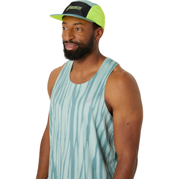 ASICS Panel Cap - Celadon/Safety Yellow