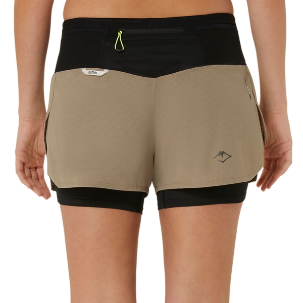 Asics Fujitrail 2 in 1 3in Shorts - Pepper/Performance Black