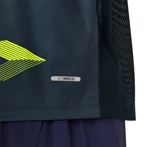 Asics Light Graphic Singlet Top - French Blue/Safety Yellow