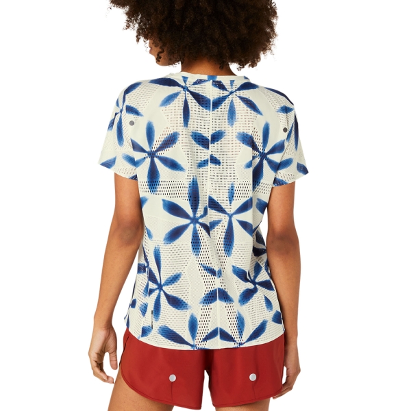Asics Metarun Shibori Logo Camiseta - Birch/Blue Expanse