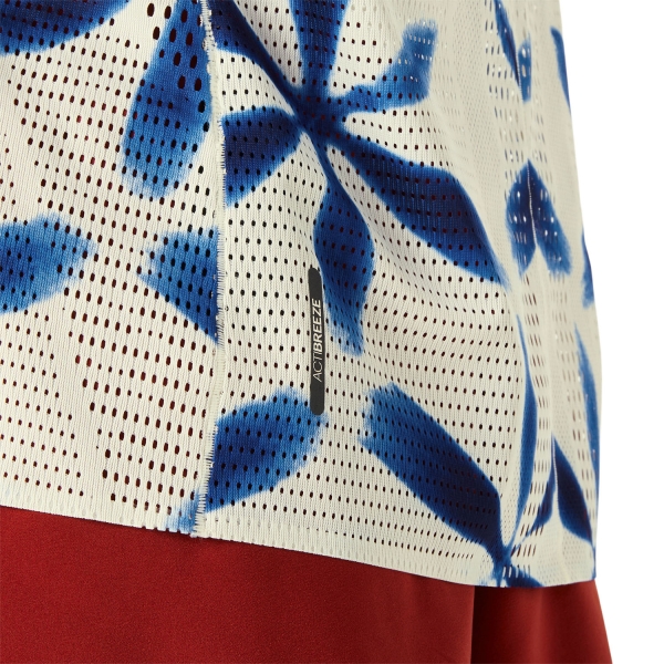 Asics Metarun Shibori Logo Camiseta - Birch/Blue Expanse