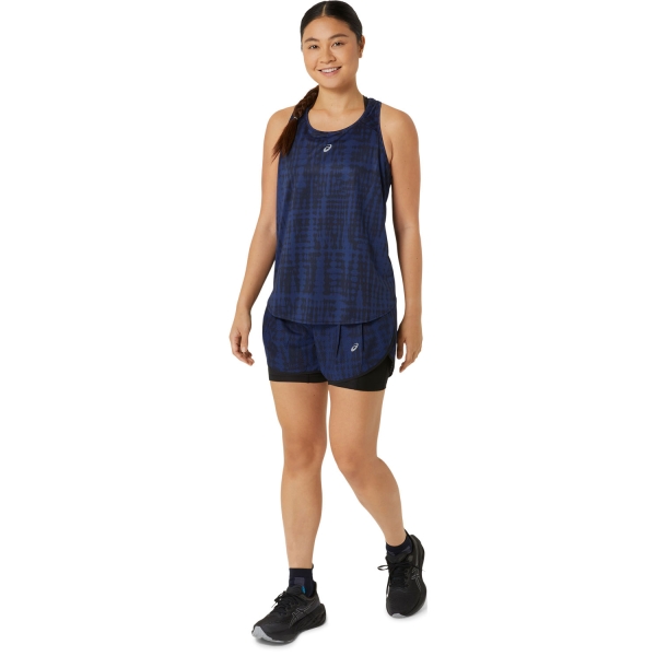 Asics Road All Over Print 2 in 1 3.5in Pantaloncini - Midnight