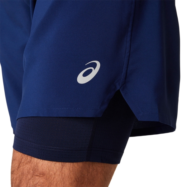 Asics Road 2 in 1 7in Pantaloncini - Blue Expanse/Midnight