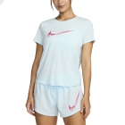 Nike One Swoosh Logo Maglietta - Glacier Blue/Aster Pink
