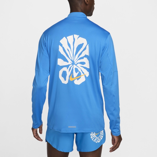 Nike Element Run Energy Shirt - Light Photo Blue/Summit White