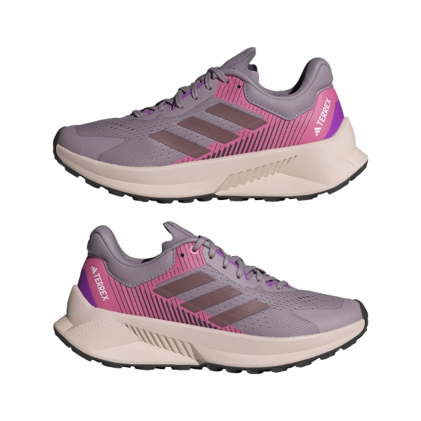 adidas Terrex Soulstride Flow - Preloved Fig/Quiet Crimson/Pink Fusion
