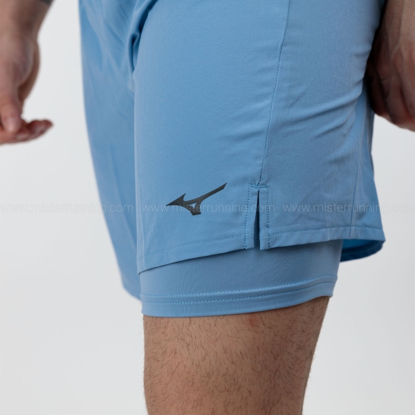 Mizuno Multi Pocket 2 in 1 7.5in Shorts - Glacier Lake