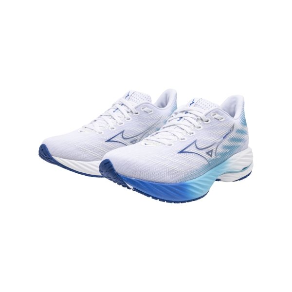Mizuno Wave Rider 28 - White/Mugen Blue/River Blue