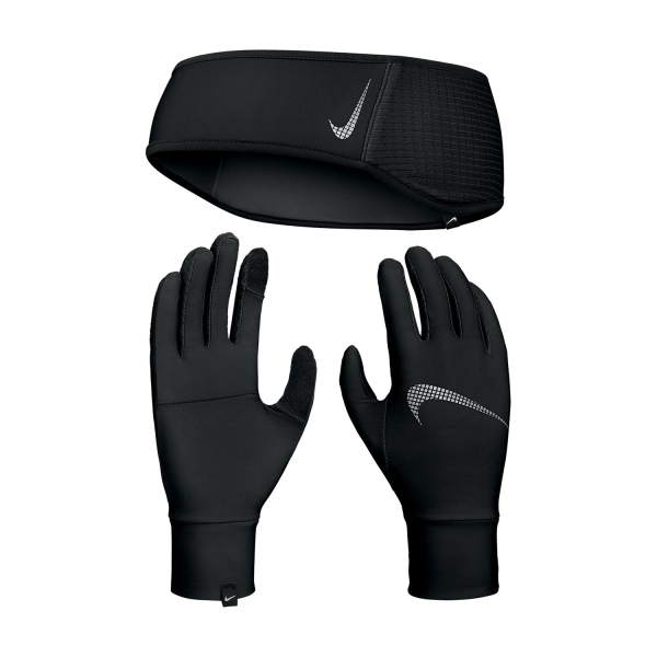 Guanti da Running Nike Essential Fascia e Guanti Donna  Black/Silver N.100.0598.082