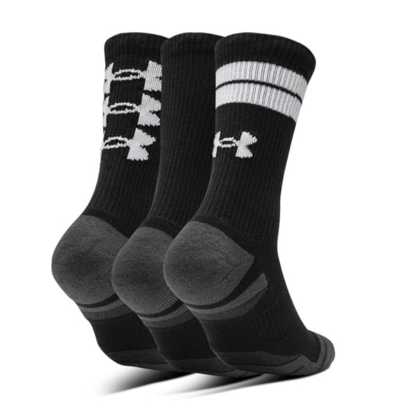 Under Armour Performance Tech x 3 Calze - Black/White