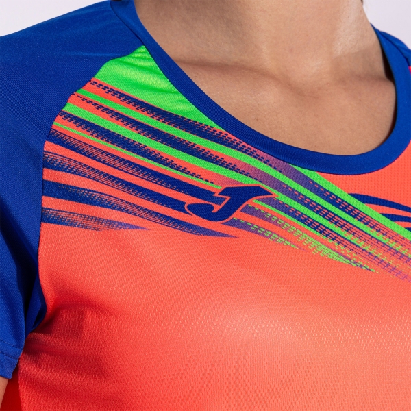 Joma Elite X T-Shirt - Fluor Coral/Royal
