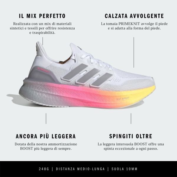adidas Ultraboost 5 - FTW White/Glogry/Lucid Pink