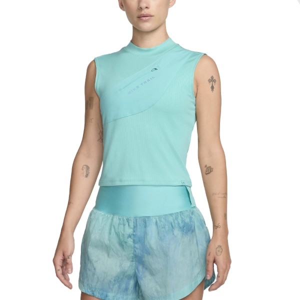 Women's Tank Tops & Singlets Trail Running Nike Trail DriFIT Storage Tank  Green Frost/Smokey Blue FV6384300