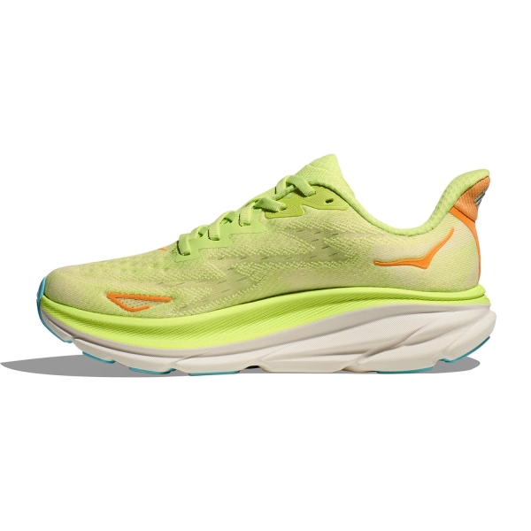 Hoka Clifton 9 Wide - Lettuce/Solar Flare