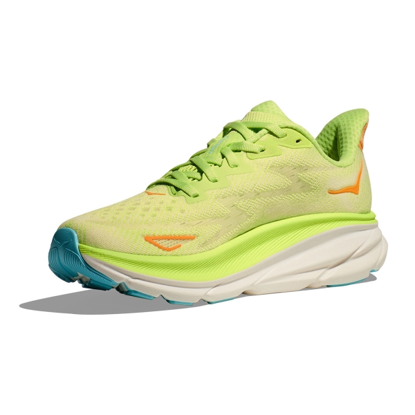 Hoka Clifton 9 Wide - Lettuce/Solar Flare
