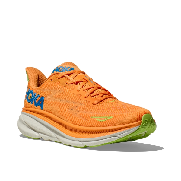 Hoka Clifton 9 Wide - Solar Flare/Lettuce