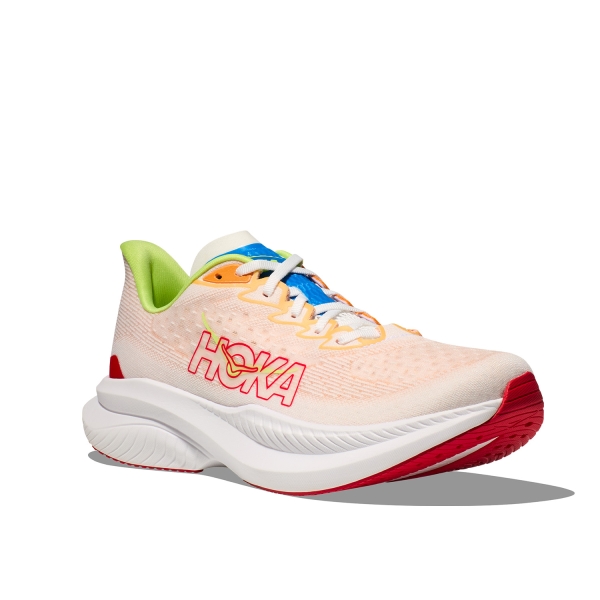 Hoka Mach 6 - White/Solar Flare
