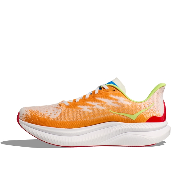 Hoka Mach 6 Wide - White/Solar Flare