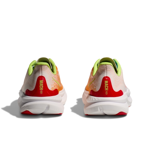 Hoka Mach 6 Wide - White/Solar Flare