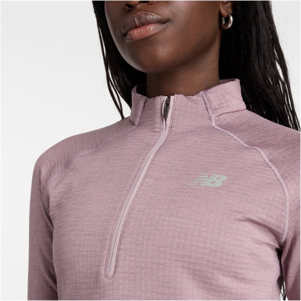 New Balance Athletics Heat Shirt - Ice Wine Heather