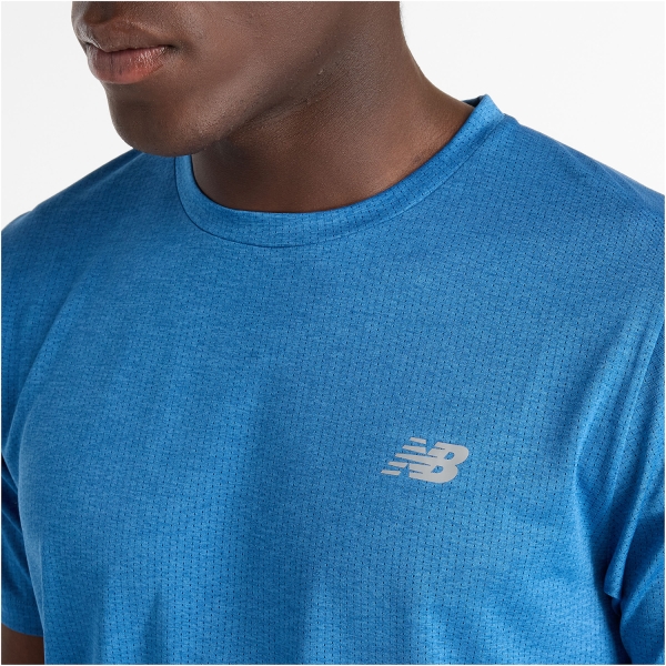 New Balance Athletics Run T-Shirt - Blue Agate